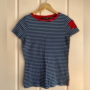 Ralph Lauren Navy and Red Striped Tee